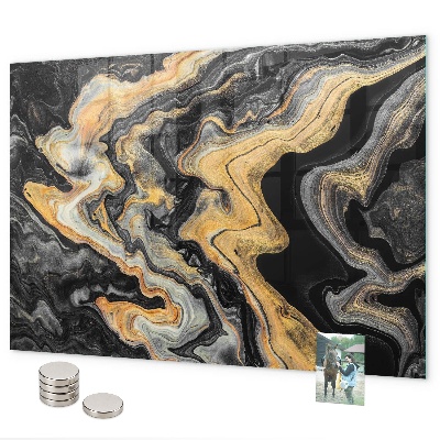 Magnettafel Goldener Marmor