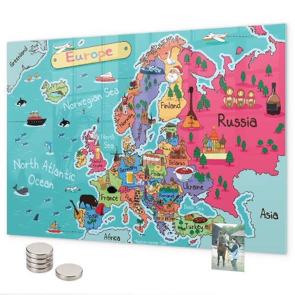 Magnetwand Karte von Europa