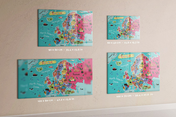 Magnetwand Karte von Europa