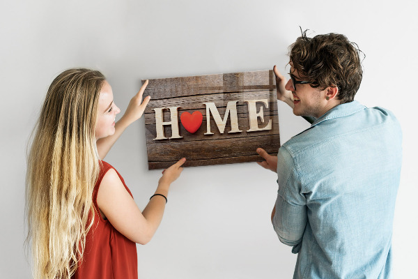 Magnetwand Die Inschrift „Haus“