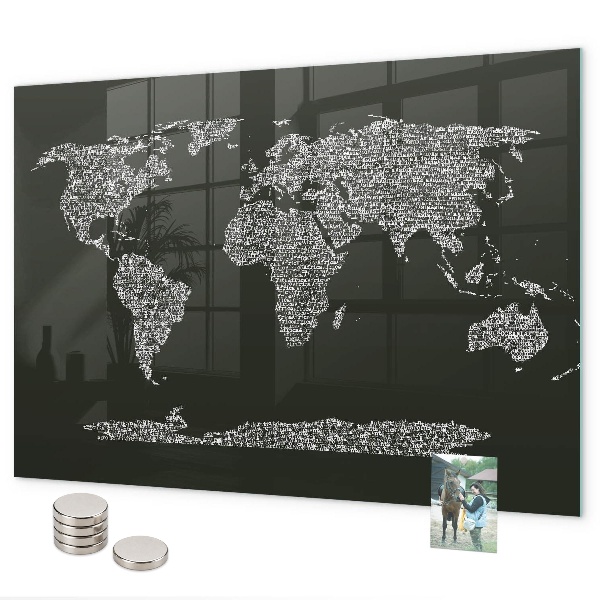 Magnettafel Namen der Kontinente