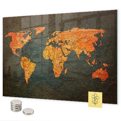 Magnettafel Weltkarte