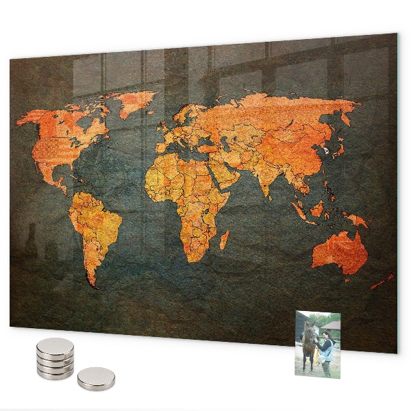 Magnettafel Weltkarte