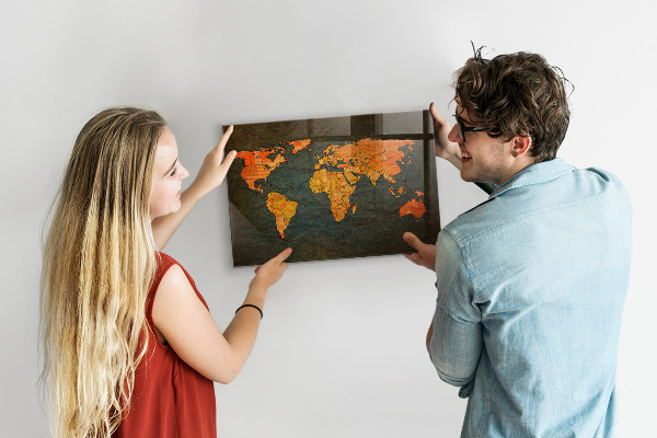 Magnettafel Weltkarte