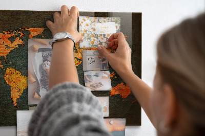 Magnettafel Weltkarte