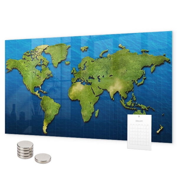 Magnettafel Weltkarte