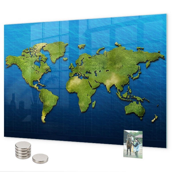 Magnettafel Weltkarte