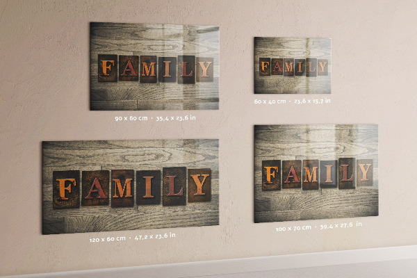 Magnetwand Familie von Inschriften