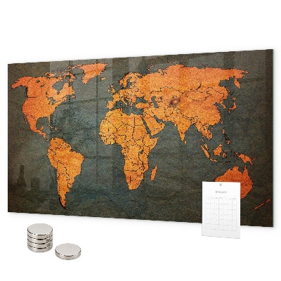 Magnettafel Weltkarte