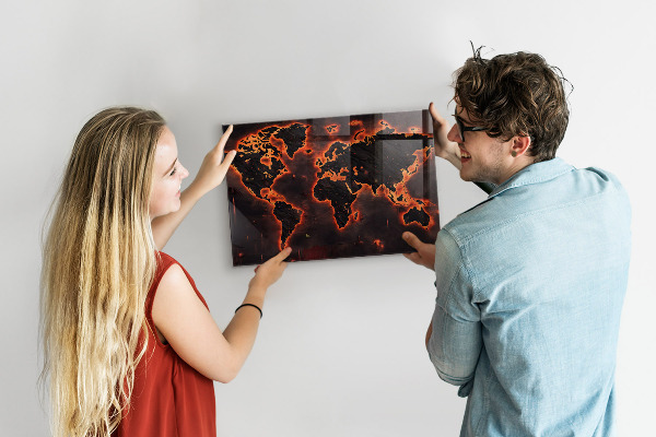 Magnettafel Weltkarte