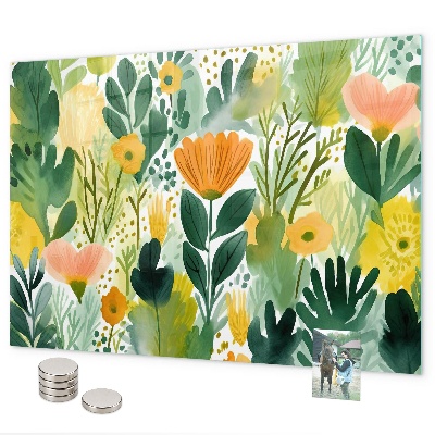 Magnettafel Aquarellblumen