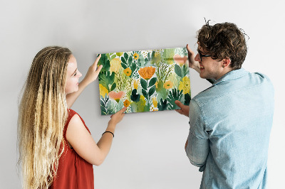 Magnettafel Aquarellblumen