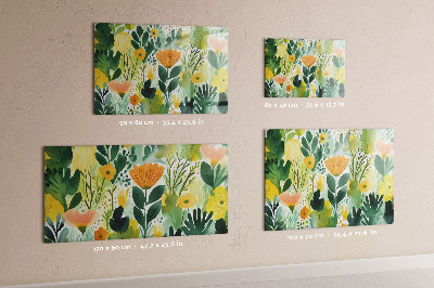 Magnettafel Aquarellblumen