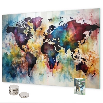 Magnettafel Aquarellkarte