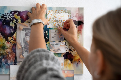 Magnettafel Aquarellkarte