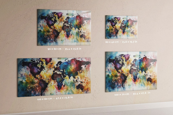 Magnettafel Aquarellkarte