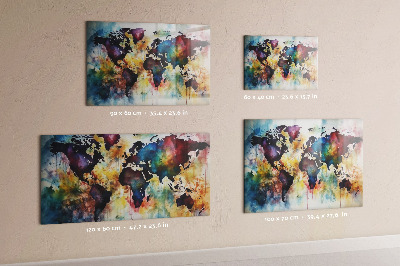 Magnettafel Aquarellkarte