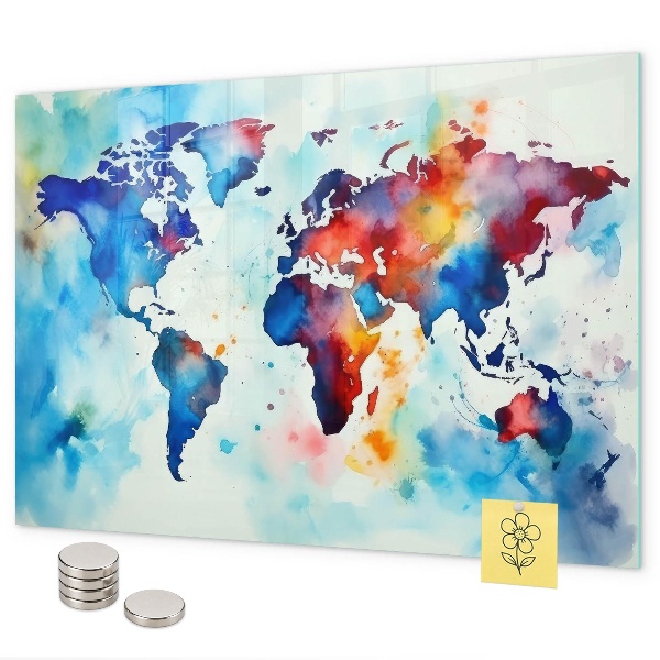 Magnettafel Gemalte Karte
