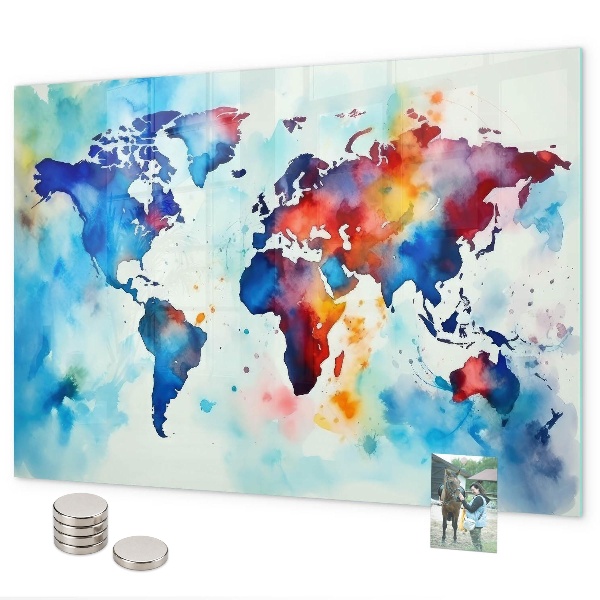 Magnettafel Gemalte Karte