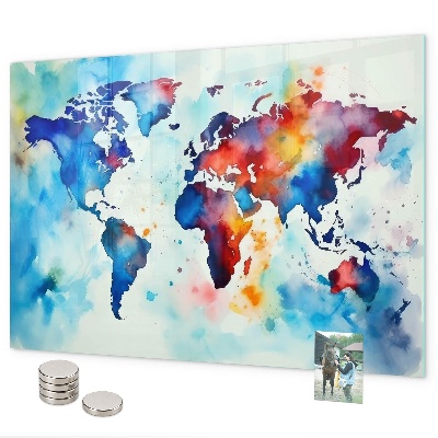 Magnettafel Gemalte Karte
