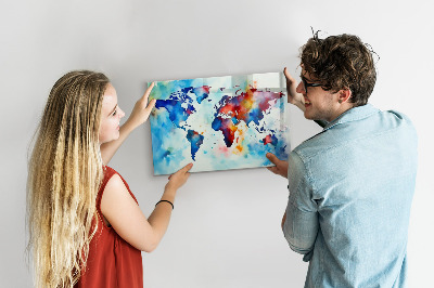 Magnettafel Gemalte Karte