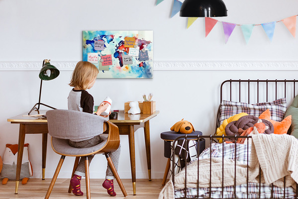 Magnettafel Gemalte Karte