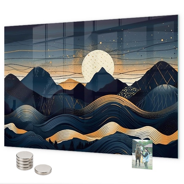 Magnettafel Sonnenuntergangslandschaft