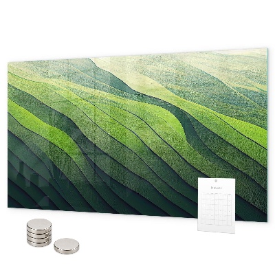 Magnettafel Abstrakte grüne Felder