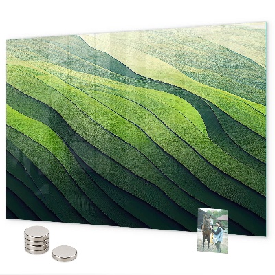 Magnettafel Abstrakte grüne Felder