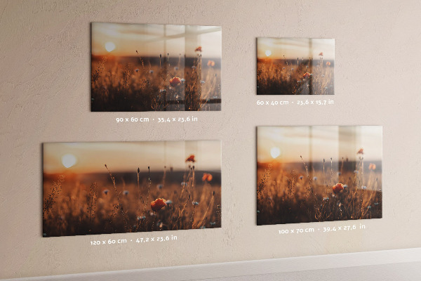 Magnetwand Sonnenaufgang auf dem Feld