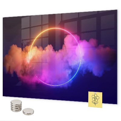 Magnettafel mit 3D-Rauchabstraktion