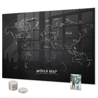 Magnettafel Länder auf der Weltkarte