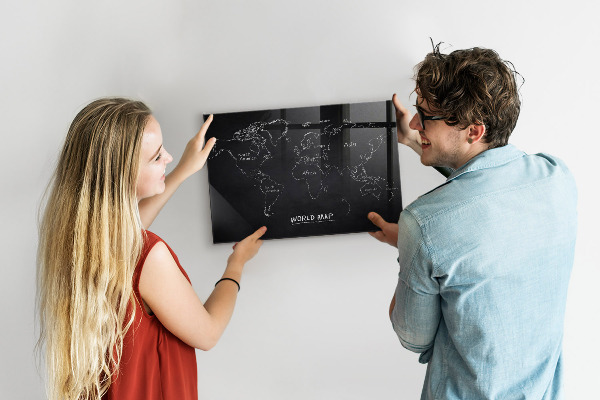 Magnettafel Länder auf der Weltkarte