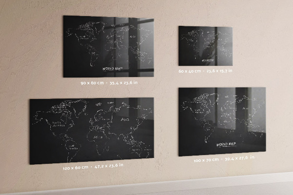 Magnettafel Länder auf der Weltkarte