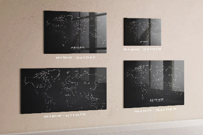 Magnettafel Länder auf der Weltkarte