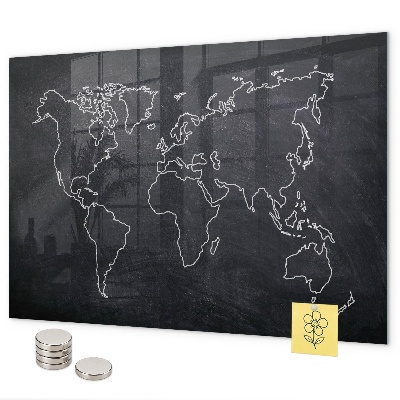 Magnettafel Übersicht der Weltkarte