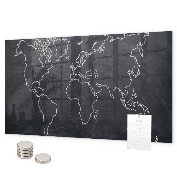 Magnettafel Übersicht der Weltkarte