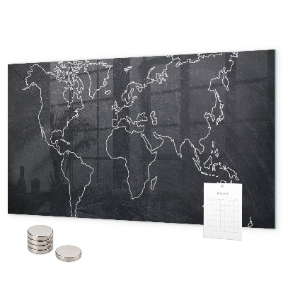 Magnettafel Übersicht der Weltkarte