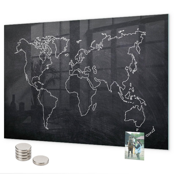 Magnettafel Übersicht der Weltkarte