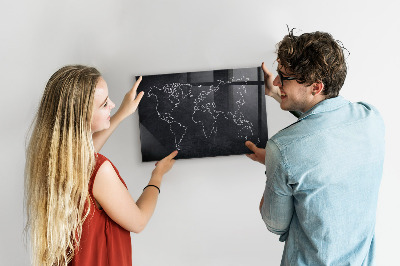 Magnettafel Übersicht der Weltkarte