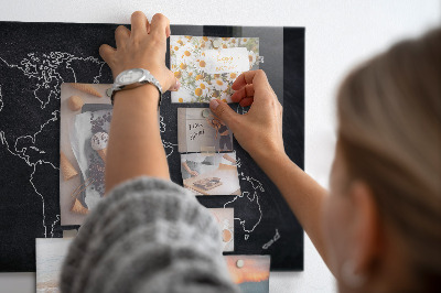 Magnettafel Übersicht der Weltkarte