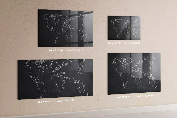 Magnettafel Übersicht der Weltkarte