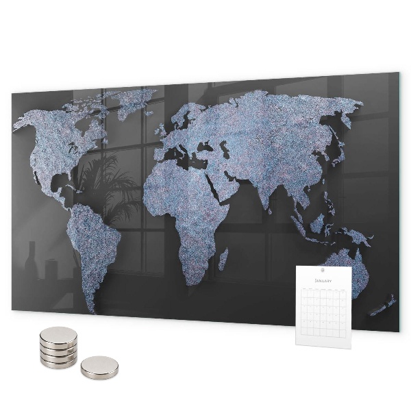 Magnettafel 3D-Weltkarte
