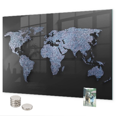 Magnettafel 3D-Weltkarte