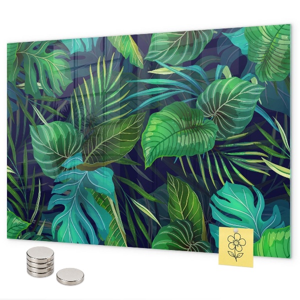 Magnettafel Exotische Blätter