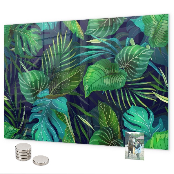 Magnettafel Exotische Blätter