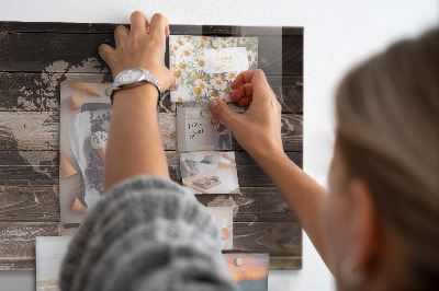 Magnettafel Weltkarte aus Holz