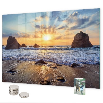 Magnetwand Sonnenuntergang am Strand