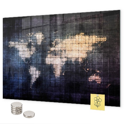 Magnettafel Abstrakte Weltkarte