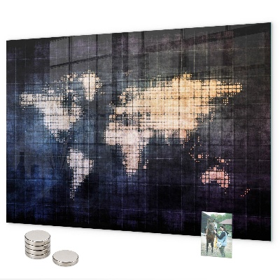 Magnettafel Abstrakte Weltkarte